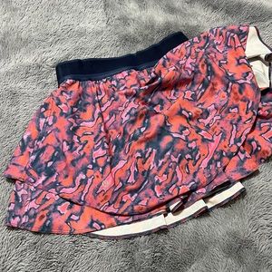 Like New Lululemon Court Rival Skirt Tennis Skort sz 6 pink/blue